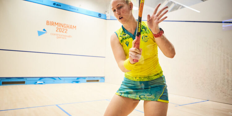 Australian squash pro Jessica Turnbull at the Commonwealth Games