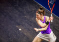 US squash professional Sabrina Sobhy at the February Squash on Fire tournament