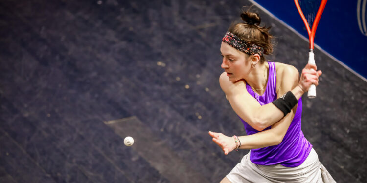 US squash professional Sabrina Sobhy at the February Squash on Fire tournament