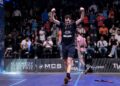 Squash pro Ali Farag following Black Ball second-round win