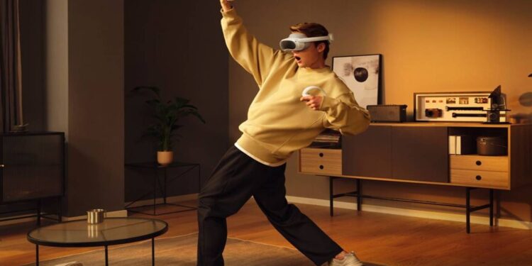 Image of someone playing virtual reality racket sport game Racket: Next