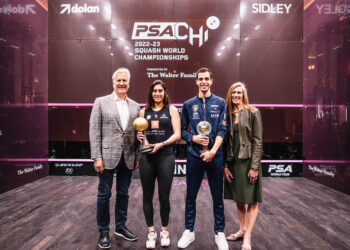 Mark Walter and Kimbra Walter with Nour El Sherbini and Ali Farag